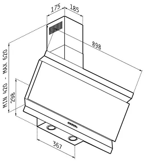 Απορροφητήρας Pyramis Eleganto 60 εκ.