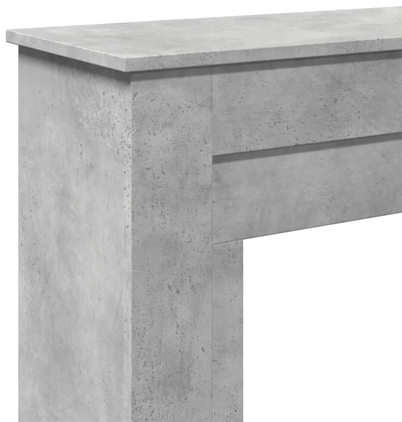 vidaXL Πλαίσιο Τζακιού Γκρι Σκυρ. 90x30x90 εκ. από Επεξ. Ξύλο