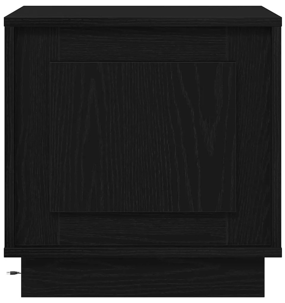 vidaXL Κομοδίνο με Μαύρο 44 x 34.5 x 45 εκ Επεξεργασμένο ξύλο
