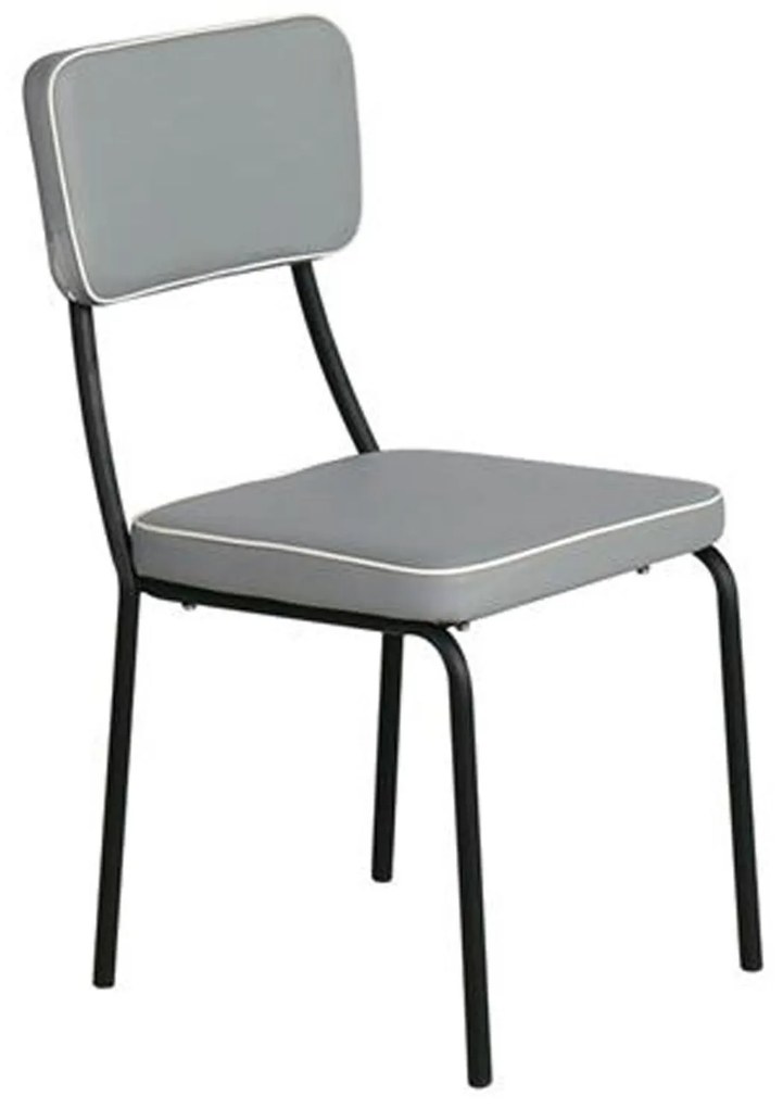 Καρέκλα Marley ΕΜ763,2 Grey 43x44x90 cm Σετ 4τμχ Μέταλλο,PVC