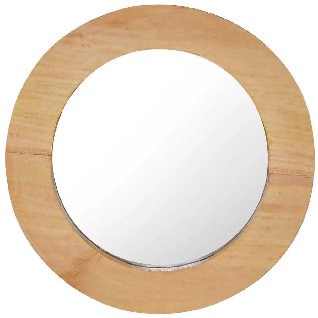 vidaXL Καθρέφτης Τοίχου Στρογγυλός 40 εκ. από Ξύλο Teak