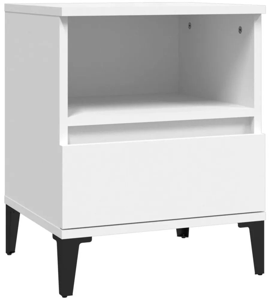 vidaXL Κομοδίνα 2 τεμ. Λευκά 40 x 35 x 50 εκ.