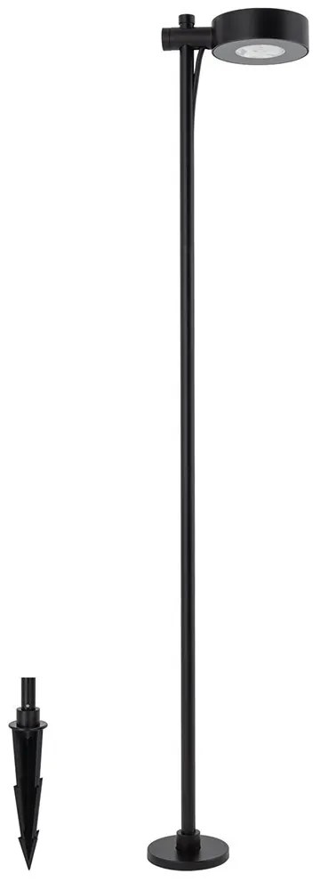 Φωτιστικό Δαπέδου Tessa 11541 12x100cm 7W 3000K 400lm Led Black Nowodvorski