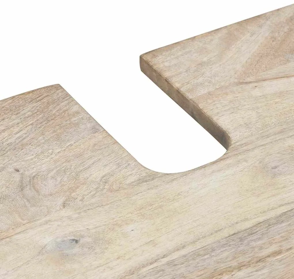 vidaXL Σετ Επίπλων Μπάνιου με συρτάρι 3 pcs Λευκό Μασίφ ξύλο μάνγκο