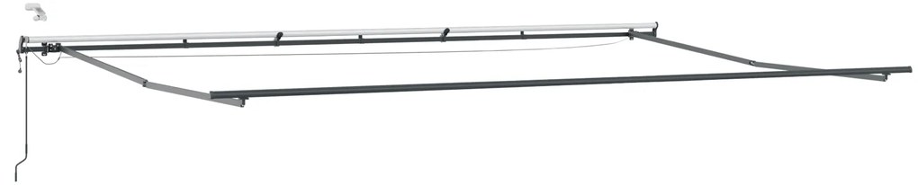 vidaXL Αυτόματη Ανασυρόμενη Τέντα με LED Μπεζ 600x350 cm