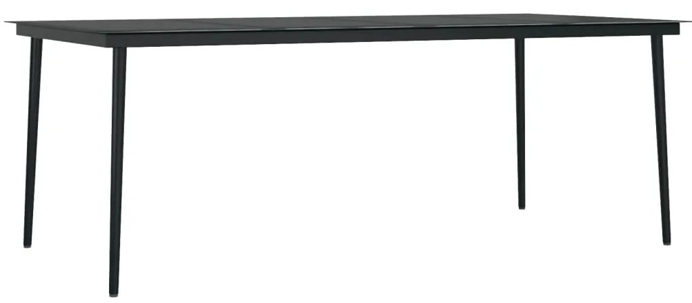 vidaXL Σετ Τραπεζαρίας Κήπου 9 Τεμαχίων Μαύρο