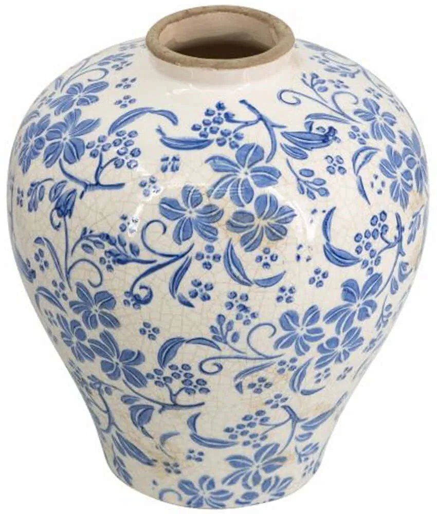 Διακοσμητικό Βάζο Melania 61073 19,5x19,5x23cm White-Blue Artekko Ceramic