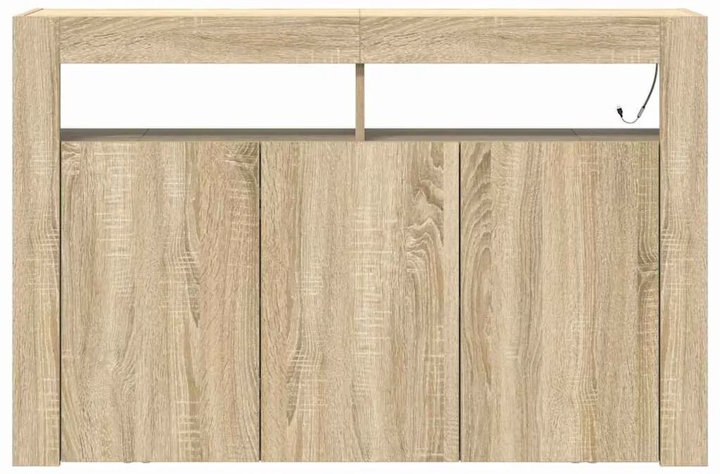vidaXL Πλαϊνό γραφείο Sonoma Δρυς 116 x 30 x 75 εκ. Επεξεργασμένο ξύλο