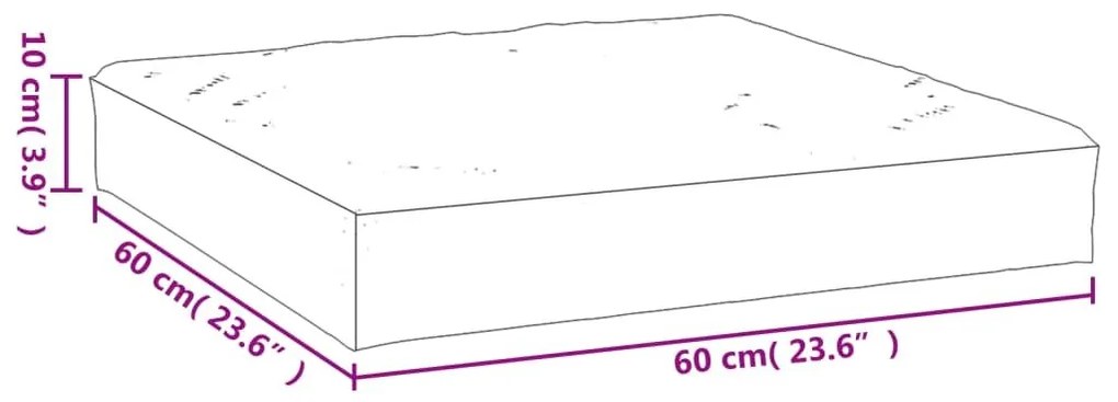 Μαξιλάρι Παλέτας Σχέδιο Φύλλων 60 x 60 x 10 εκ. Ύφασμα Oxford - Πράσινο