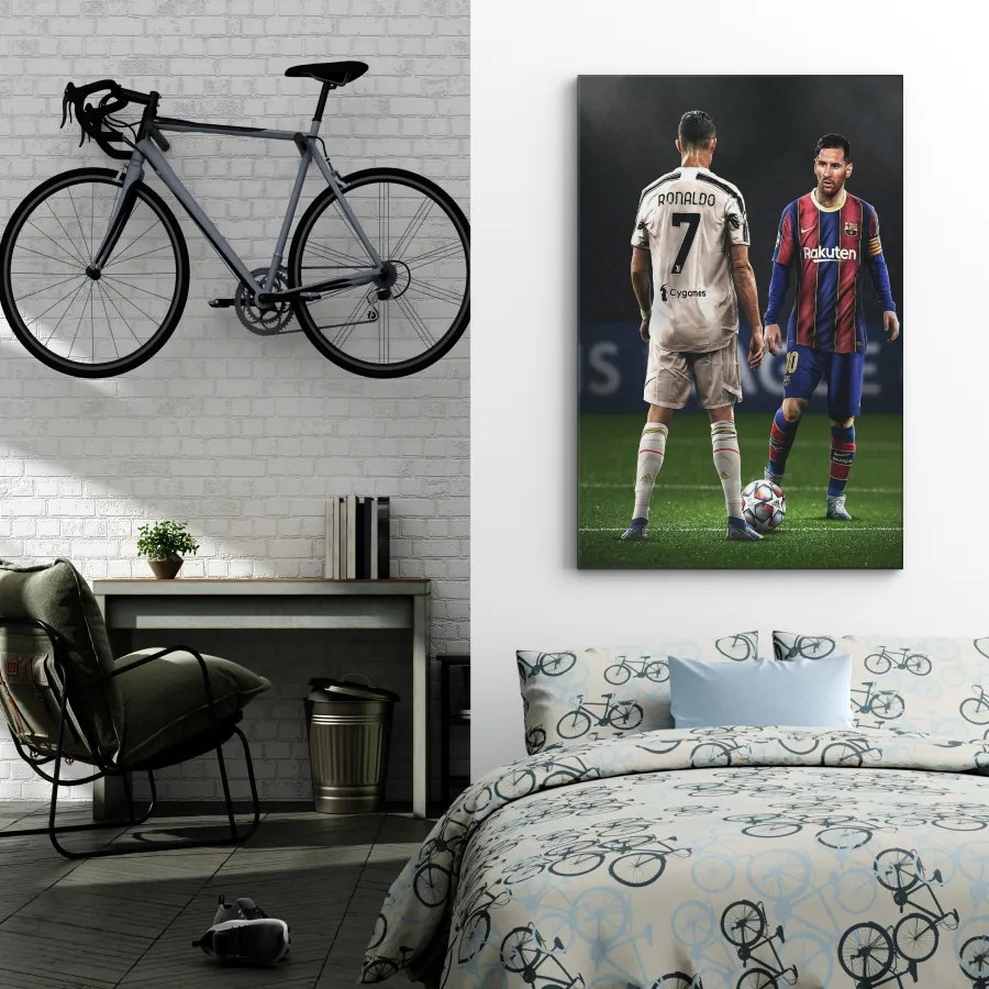 Πίνακας σε Καμβά Ronaldo Messi KNV1704 80cm x 120cm