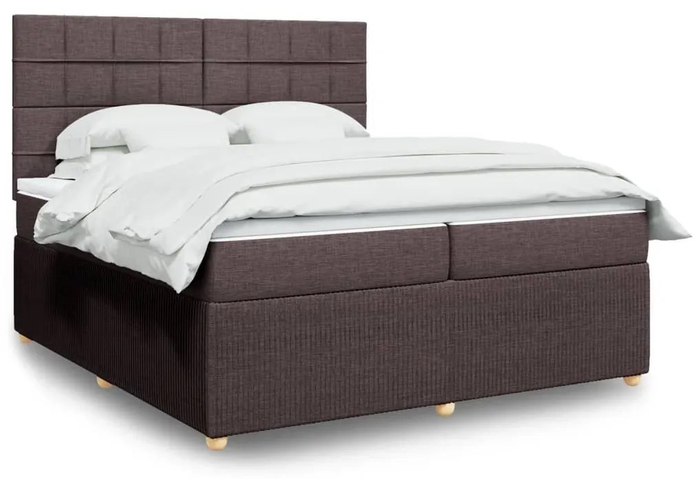 ΚΡΕΒΑΤΙ BOXSPRING ΜΕ ΣΤΡΩΜΑ ΣΚΟΥΡΟ ΚΑΦΕ 200X200 ΕΚ. ΥΦΑΣΜΑΤΙΝΟ 3294466