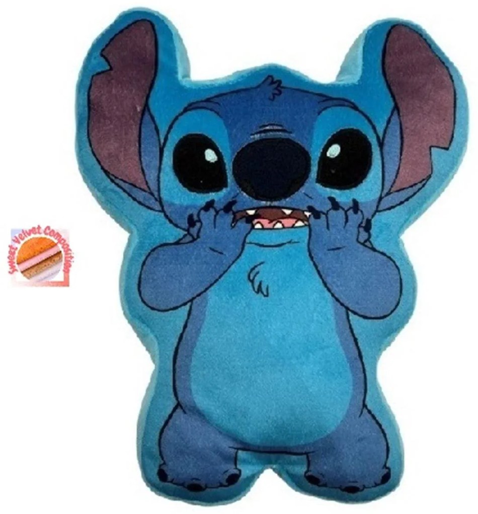 Διακοσμητικό Μαξιλάρι 3D Velboa 30εκ. Disney Home Stitch 79 Turquoise DimCol