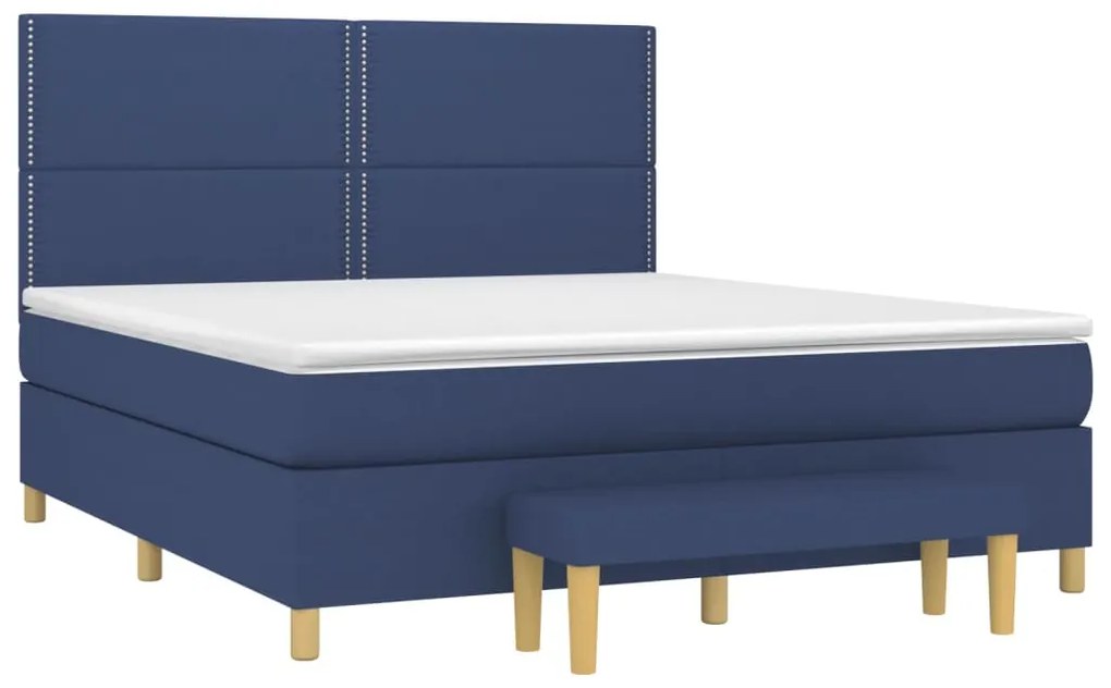 ΚΡΕΒΑΤΙ BOXSPRING ΜΕ ΣΤΡΩΜΑ ΜΠΛΕ 180X200 ΕΚ. ΥΦΑΣΜΑΤΙΝΟ 3137099