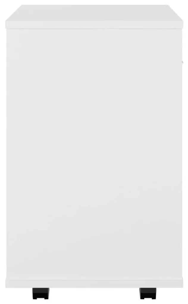Ντουλάπι Τροχήλατο Λευκό 46 x 36 x 59 εκ. από Μοριοσανίδα - Λευκό