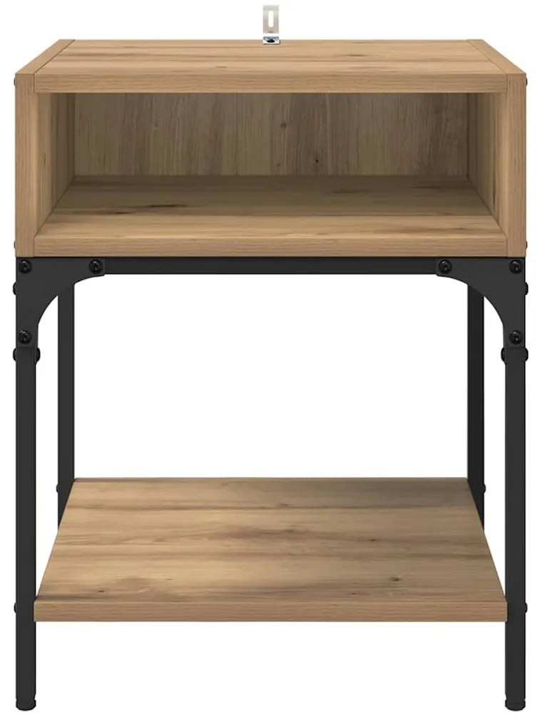 vidaXL Κομοδίνο Artisan Oak 40 x 40 x 50 cm Επεξεργασμένο ξύλο