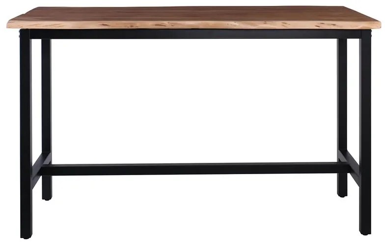 WOODWELL ΕΑ711,7SLIZARD Τραπέζι Bar Μέταλλο Βαφή Μαύρο, Ξύλο Ακακίας Φυσικό 180x90x109cm ΕΑ711,7S