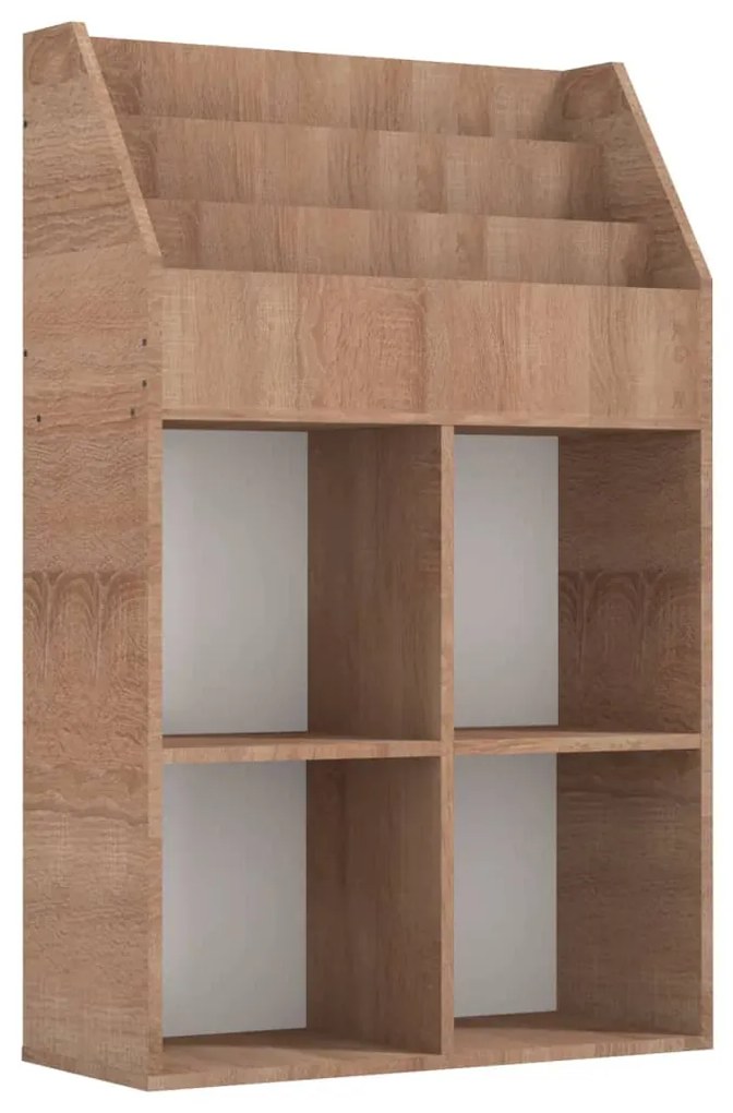 vidaXL Παιδική Ραφιέρα Περιοδικών Sonoma Δρυς 71x30x114εκ Μοριοσανίδα