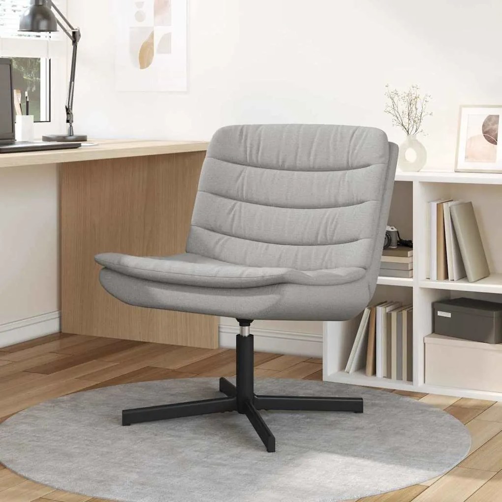 vidaXL Περιστρεφόμενη καρέκλα Σκούρο γκρι 63 x 75 x 76 εκ ύφασμα