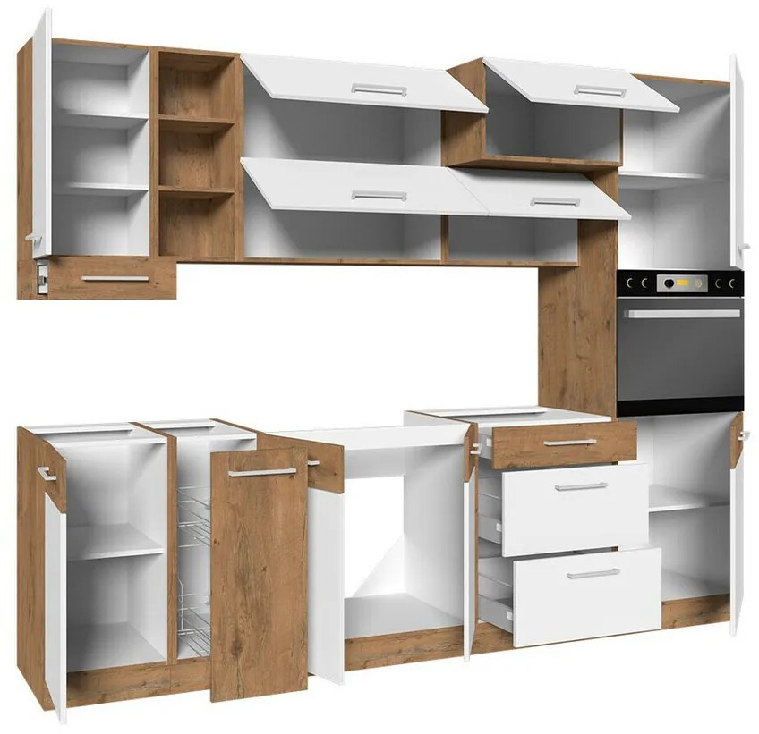 Σετ κουζίνας Color 102, 270x57cm, 219 kg, Ινοσανίδες μέσης πυκνότητας, Πλαστικοποιημένη μοριοσανίδα | Epipla1.gr