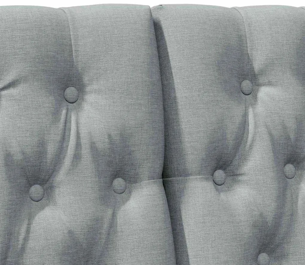 vidaXL Ταπετσαρισμένο κεφαλάρι Ανοιχτό γκρι 180 cm