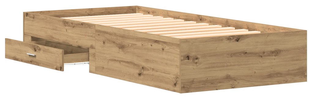 vidaXL Κρεβάτι Artisan Oak 90x190 εκ. Επεξεργασμένο Ξύλο