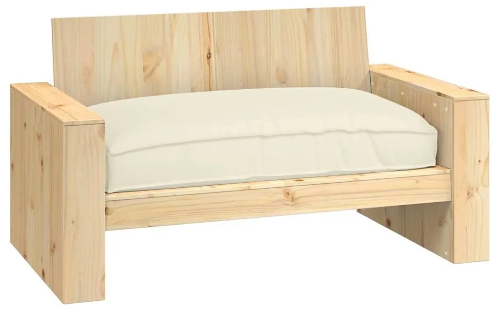 vidaXL Μαξιλάρι παλέτας για κάθισμα Κρεμ 120 x 80 x 12 cm