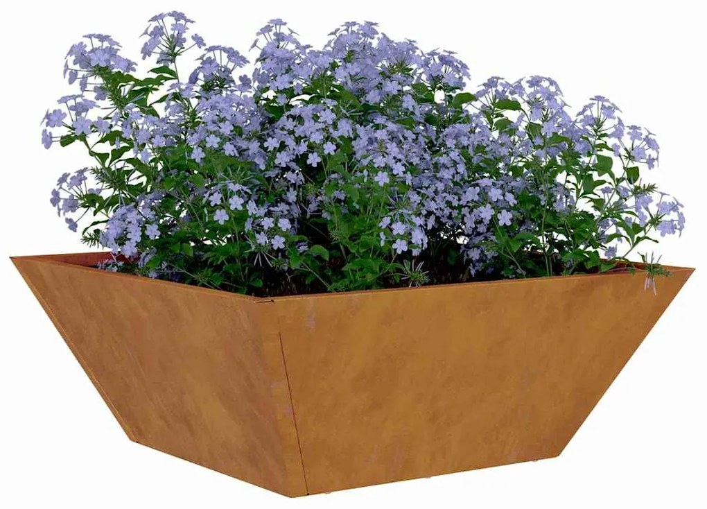 vidaXL Γλάστρα Κήπου 5 pcs Σκ rusty 40 x 40 x 15 cm