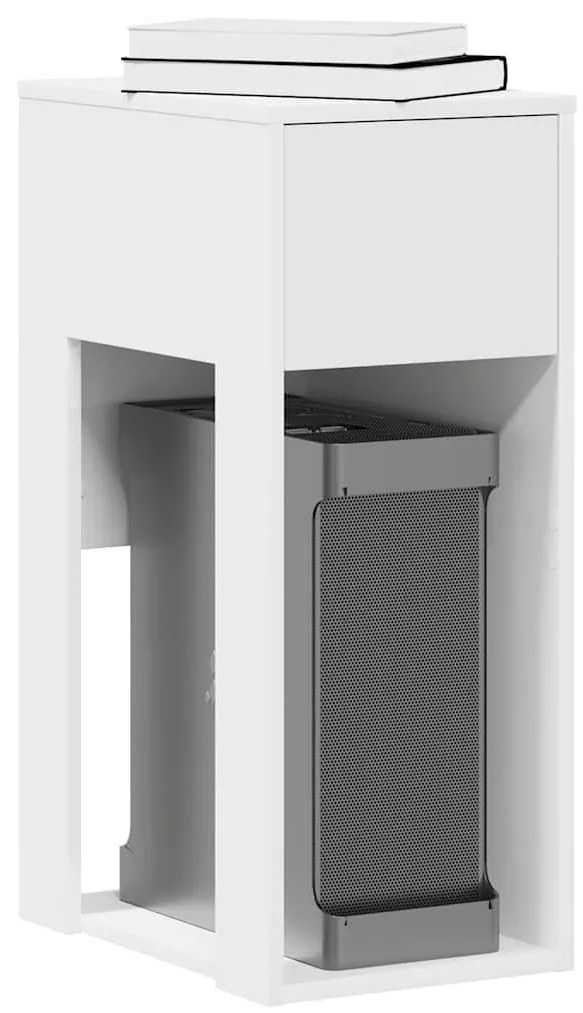 Πύργος υπολογιστή με συρτάρι Λευκό 30x44x74 cm