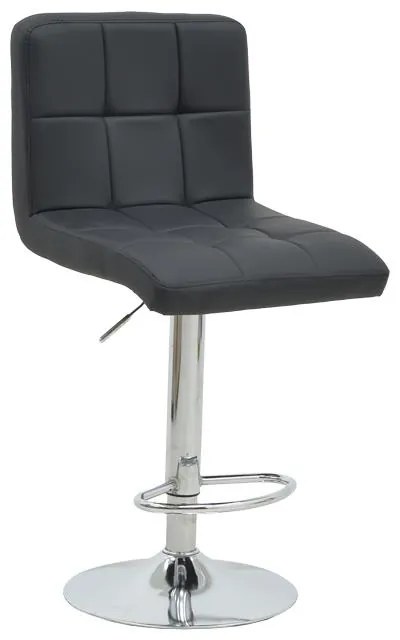 Σκαμπό μπαρ Remina πτυσσόμενο μαύρο pu-βάση χρωμίου 44x44x112εκ 2αδα 44x44x112 εκ.