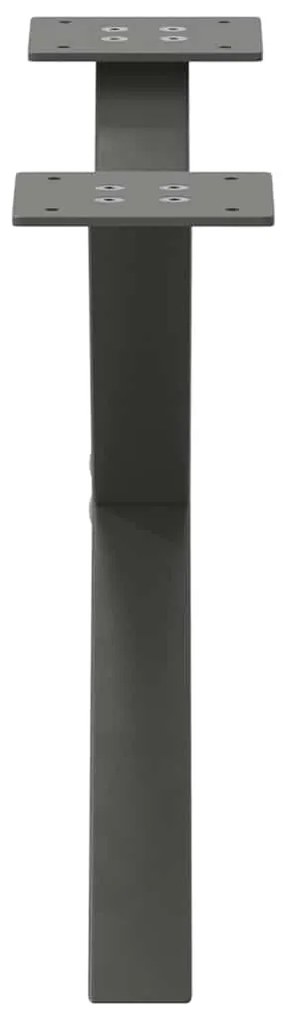 vidaXL Πόδια Τραπεζιού Σαλονιού σε Σχήμα Χ, 2 τεμ. Ανθρακί 60x(30-31) εκ. Ατσάλι