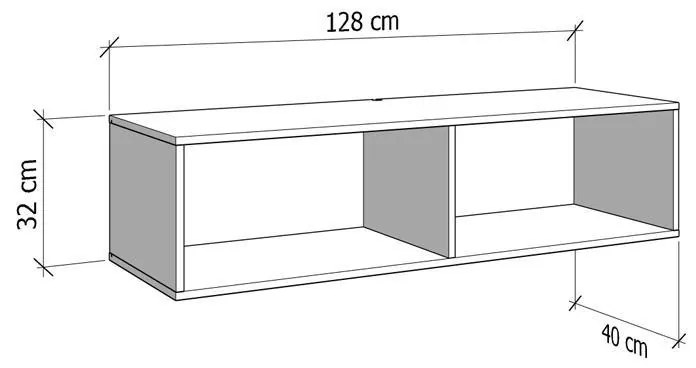 Έπιπλο τηλεόρασης ROYAN 128 2K2V Artisan Oak 128x42x32εκ. 128x42x32 εκ.