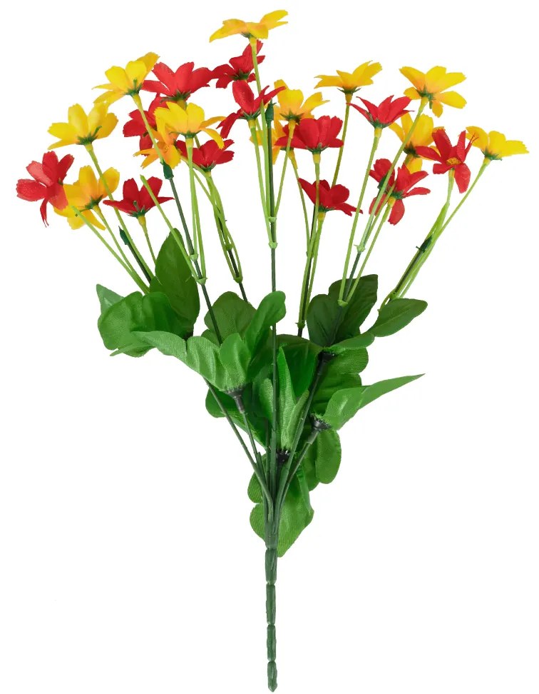 GloboStar® Artificial Garden MARGARET BOUQUET 78207 Τεχνητό Διακοσμητικό Μπουκέτο με Μαργαρίτες M20 x Π20 x Υ35cm