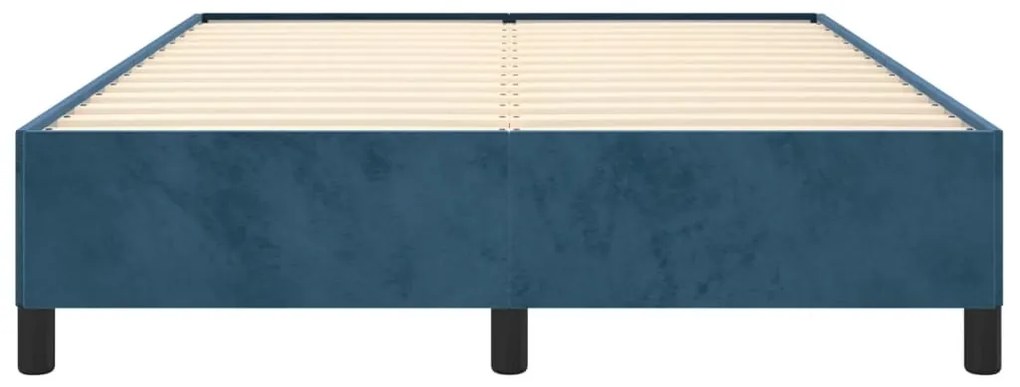vidaXL Πλαίσιο Κρεβατιού Σκούρο Μπλε 140x200 εκ. Βελούδινο