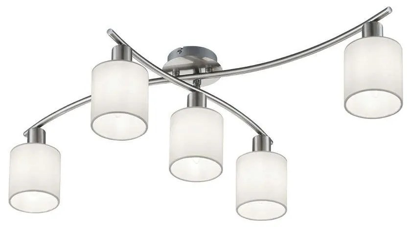 Φωτιστικό Οροφής - Πλαφονιέρα Garda 605400501 White Trio Lighting Μέταλλο,Ύφασμα