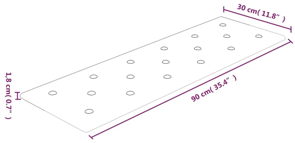 ΠΑΝΕΛ ΤΟΙΧΟΥ 12 ΤΕΜ. ΜΑΥΡΑ 90 X 30 ΕΚ. 3,24 Μ² ΣΥΝΘΕΤΙΚΟ ΔΕΡΜΑ 344002