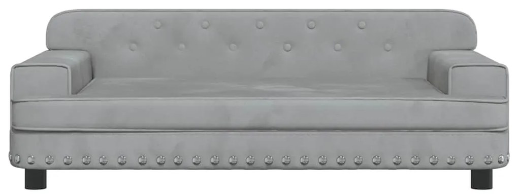 vidaXL Καναπές Παιδικός Ανοιχτό Γκρι 90 x 53 x 30 εκ. από Βελούδο