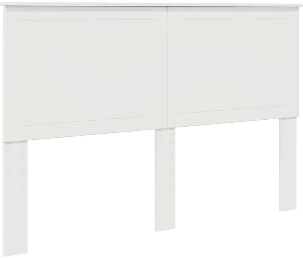 vidaXL Κεφαλάρι με κεφαλάρι Λαμπερό Λευκό 150 cm Επεξεργασμένο ξύλο