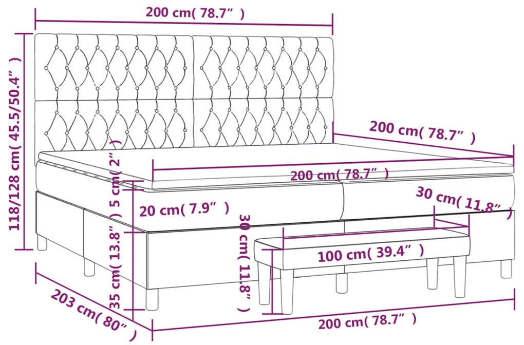 ΚΡΕΒΑΤΙ BOXSPRING ΜΕ ΣΤΡΩΜΑ ΡΟΖ 200X200 ΕΚ. ΒΕΛΟΥΔΙΝΟ 3138048