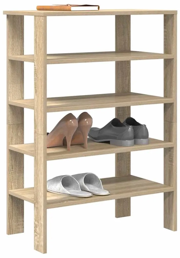 Ράφι παπουτσιών vidaXL Sonoma Oak 61x32x87,5 cm Κατασκευασμένο ξύλο