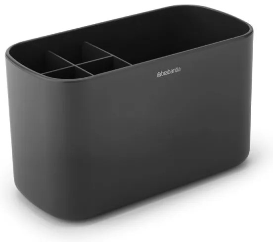 Κουτί αξεσουάρ μπάνιου Brabantia ReNew 1003493, Ανθεκτικό στη διάβρωση, Εσωτερικό διαχωριστικό, Αντιολισθητική βάση, Σκούρο γκρι
