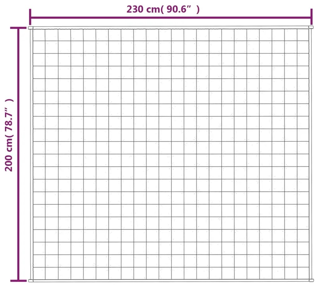 vidaXL Κουβέρτα Βαρύτητας Μπλε 200 x 230 εκ. 9 κ. Υφασμάτινη