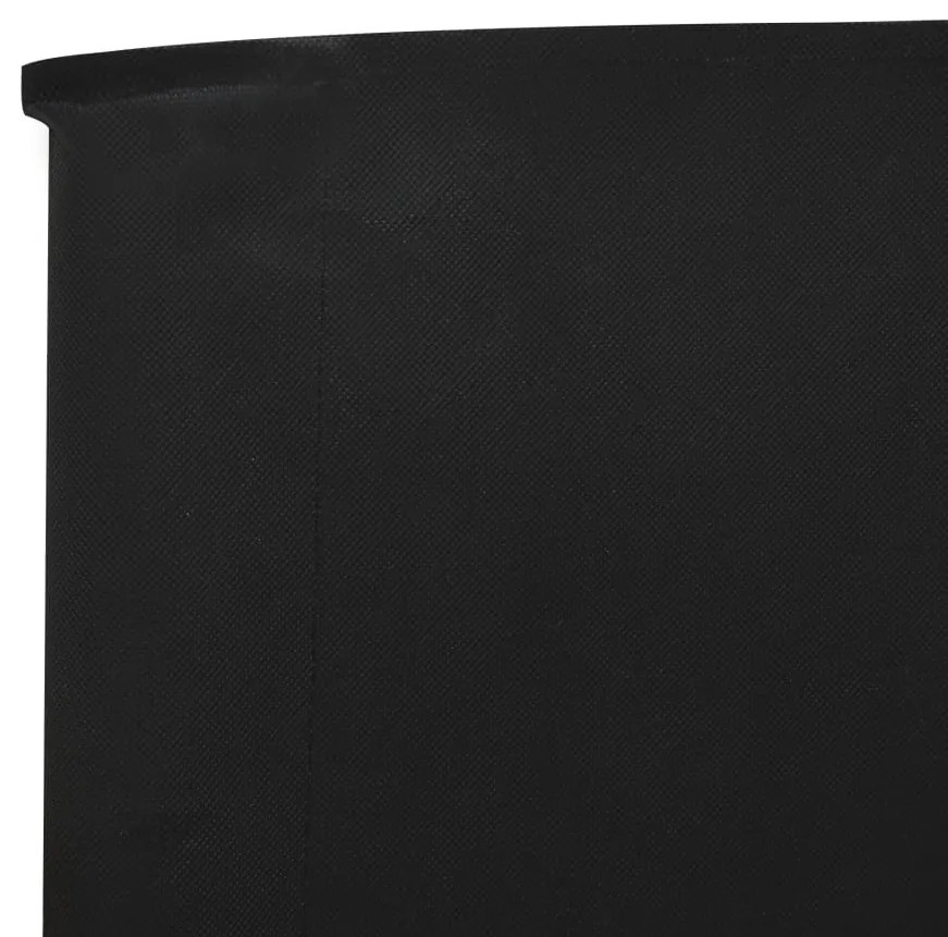 vidaXL Προστατευτικό Αέρα με 6 Πάνελ Μαύρο 800 x 120 εκ. Υφασμάτινο