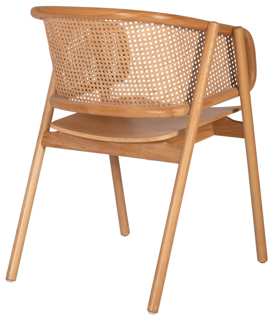 Πολυθρόνα Kenlee Φράξινος Και Φυσικο Rattan Rattan Σε Φυσικο 57,5x55x81Yεκ.