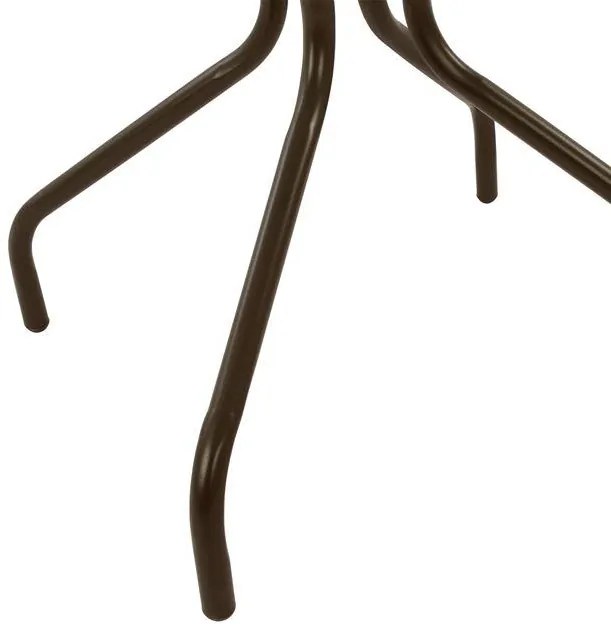 Τραπέζι LIMA Μεταλλικό Καφέ με Γυάλινη Επιφάνεια Φ60x70Υ εκ. 60x60x70 εκ.