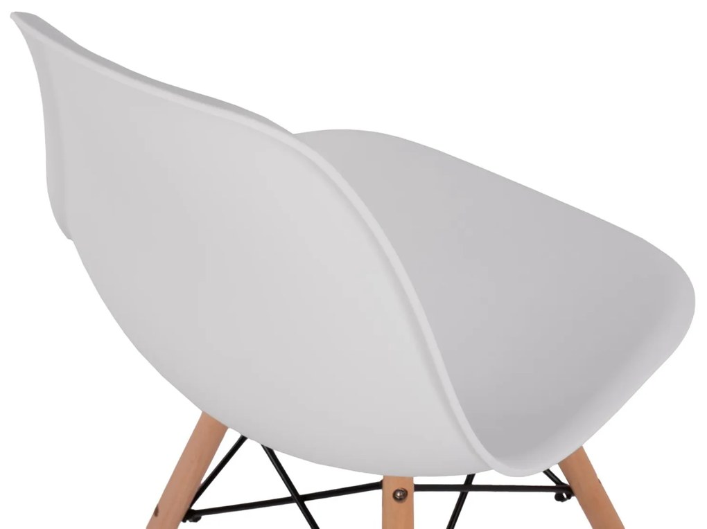 Καρέκλα C8460.01 Twist PP και Ξύλινα πόδια Λευκή 46x50x82εκ. 4αδα 46x50x82 εκ.