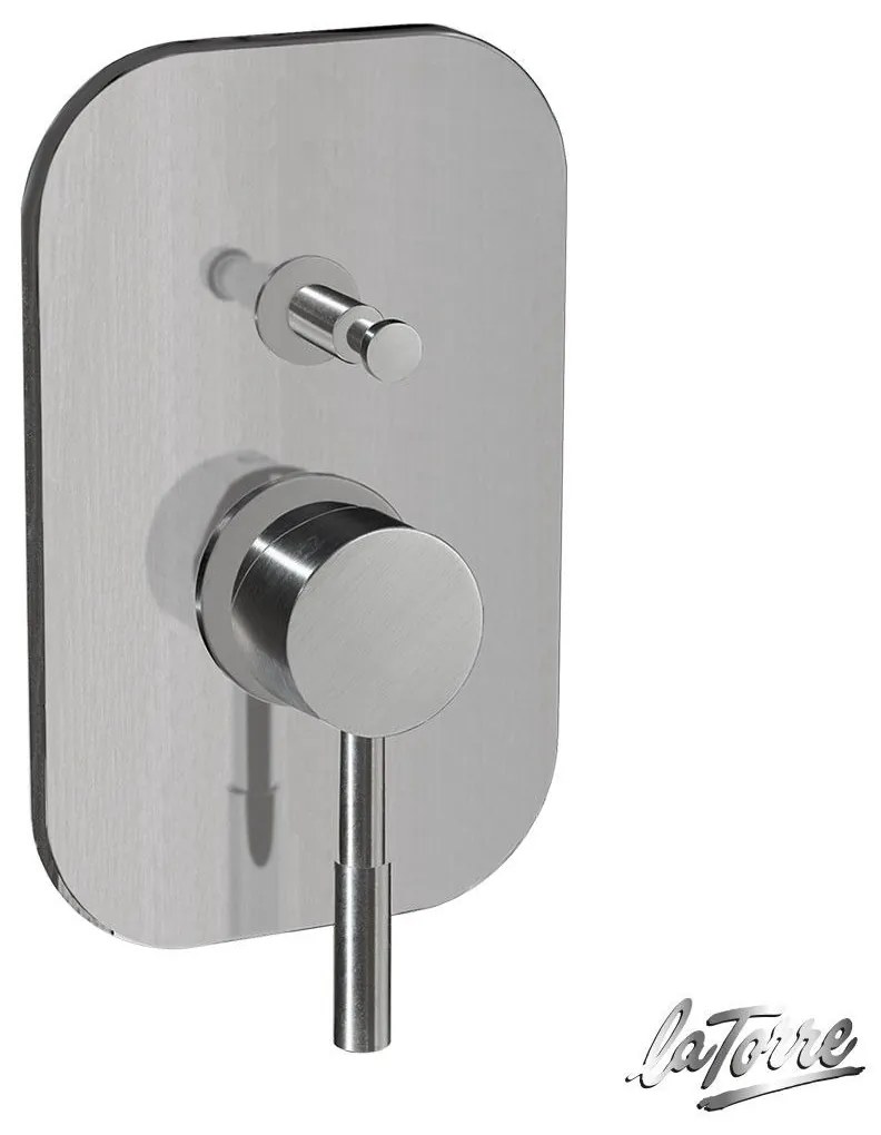 La Torre NEW TECH Μίκτης εντοιχισμού 2 εξόδων με εκτροπέα Inox Finish