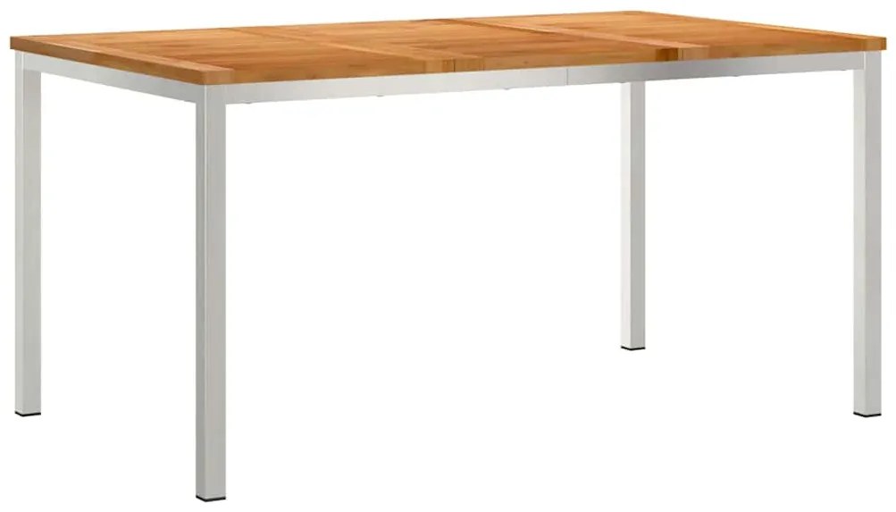 vidaXL Σέτ φαγητού για κήπο 5 pcs Καφέ Στερεό Ξύλο Τίκ