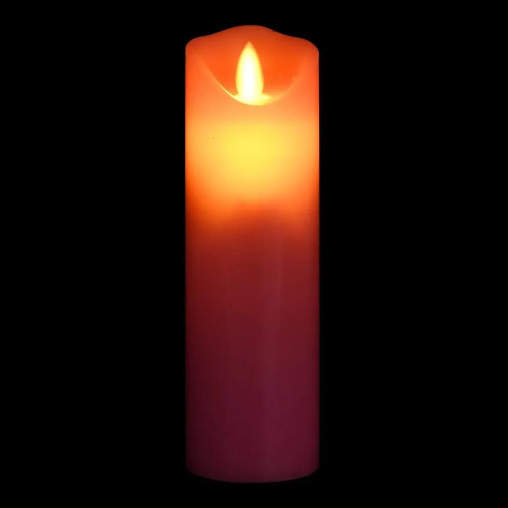 Κεριά LED Ηλεκτρ. Σετ 5 Τεμαχίων Θερμό Λευκό με Τηλεχειριστήριο - Ροζ