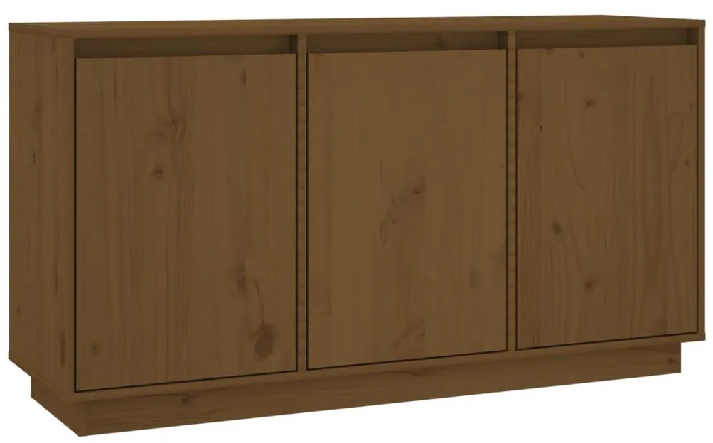 vidaXL Μπουφές με Συρτάρια Καφέ Μελί 111x34x60 εκ. Μασίφ Ξύλο Πεύκου