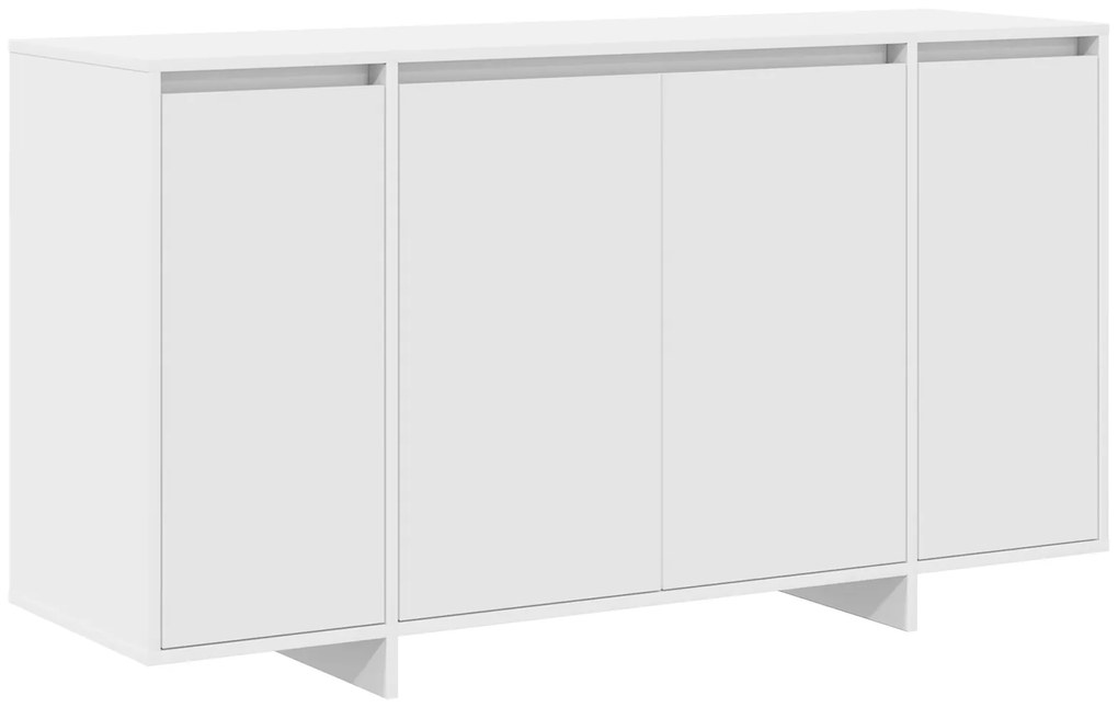 vidaXL Λευκό Πλαϊνό Γραφείο Λευκό Ξύλο 135 x 41 x 75 εκ.